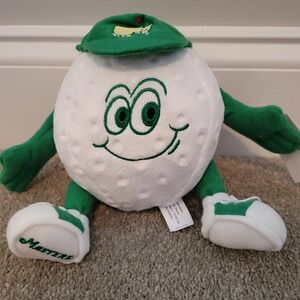 2026 Masters PGA Tournament Green-White Golf Ball Plush Mascot 8" NWT